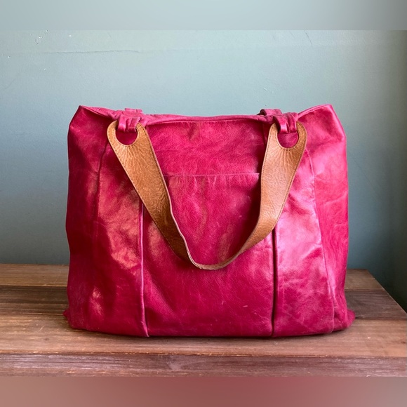 Hobo International Pink Leather Tote Bag - Picture 1 of 9
